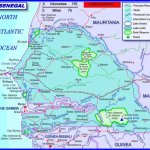 Mappa del Senegal, il Parc National des Oiseaux du Djoudj è in alto a sx - Mappa da Parks.it